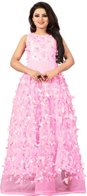 3Buddy Fashion Flared/A-line Gown(Pink)