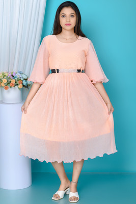AAHL FASHION Flared/A-line Gown(Orange)