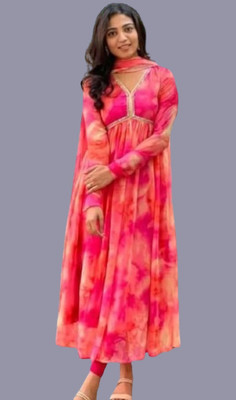Uniquefashion Flared/A-line Gown(Pink)