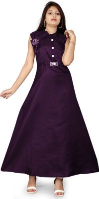 SELVIFAB Flared/A-line Gown(Maroon)