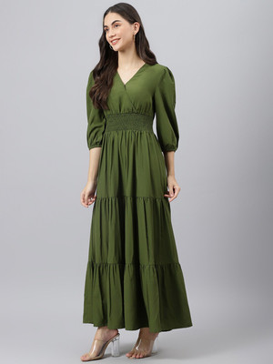Femvy Anarkali Gown(Light Green)