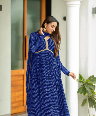 FancyFits Anarkali Gown(Blue)