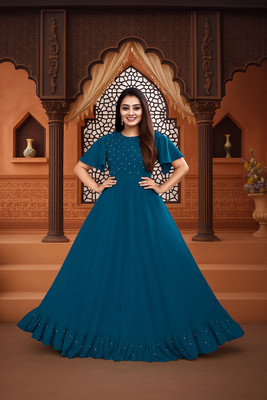 futureone Anarkali Gown(Green)