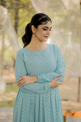 SARINKU Anarkali Gown(Blue)