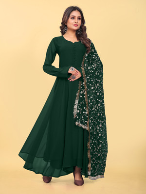 LADALI Flared/A-line Gown(Green)