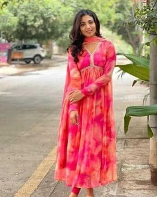 stylocollection Anarkali Gown(Pink)