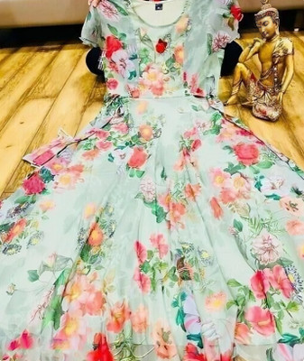 DRI ENTERPRISE Anarkali Gown(Multicolor)