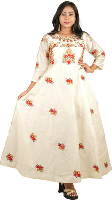 rayie collection Flared/A-line Gown(White)