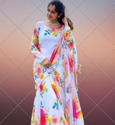 Prime Poster Anarkali Gown(Multicolor)