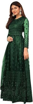 Miara Anarkali Gown(Dark Green)