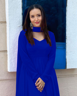 S2DCLOTHING Anarkali Gown(Dark Blue)