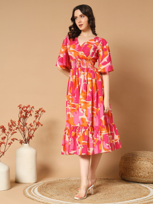 Femvy Anarkali Gown(Orange)