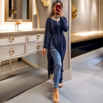 sunday fashion Anarkali Gown(Dark Blue)