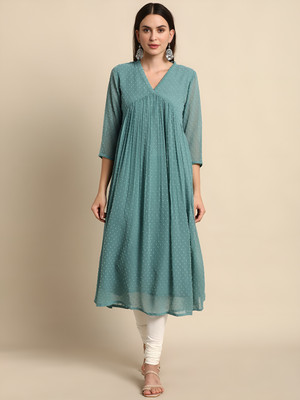 SHREE INFINITY EXPORT Anarkali Gown(Blue)