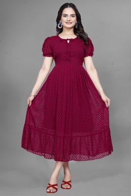 premarth Flared/A-line Gown(Maroon)