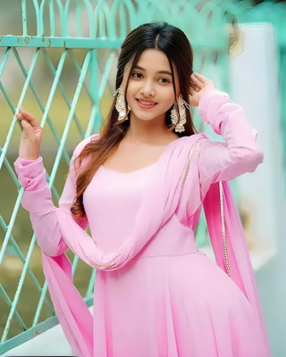 DRI ENTERPRISE Anarkali Gown(Pink)