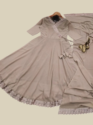 S Creation Anarkali Gown(Brown)