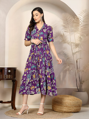 LookShine Flared/A-line Gown(Multicolor)