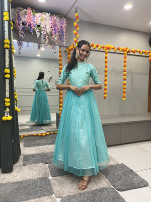 Sonu Creation Anarkali Gown(Light Green)