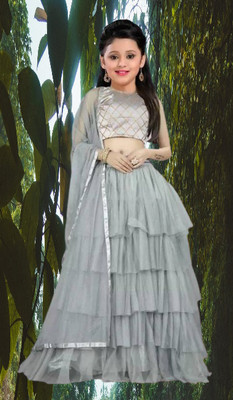 RUTSH CREATION Flared/A-line Gown(Grey)