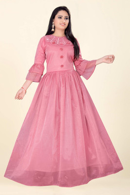 Barters boutique Flared/A-line Gown(Pink)