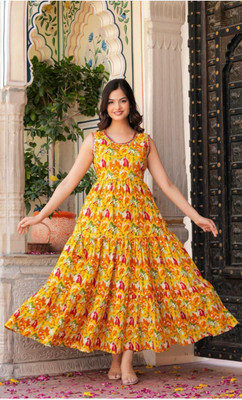 Sachi-Fab Anarkali Gown(Yellow)