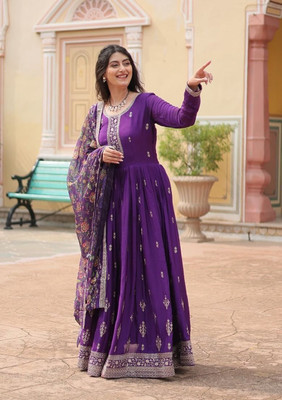 Dwarros Anarkali Gown(Purple)