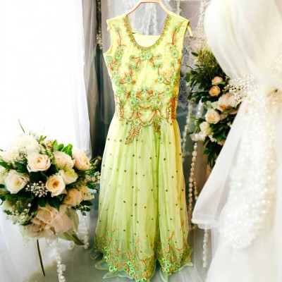 AIVA STYLES Anarkali Gown(Light Green)