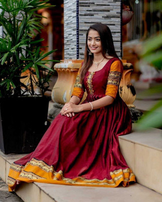 NTC Anarkali Gown(Maroon)