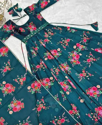 Shivadream Flared/A-line Gown(Blue)