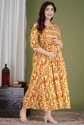 VF Rajasthan Flared/A-line Gown(Yellow)