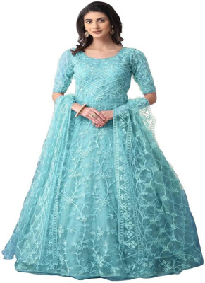 LADY SHOPI Flared/A-line Gown(Light Blue)
