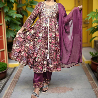 Sample Anarkali Gown(Purple, Red, Yellow, Blue)