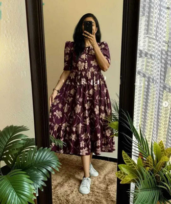 PLUSHOP Anarkali Gown(Purple)