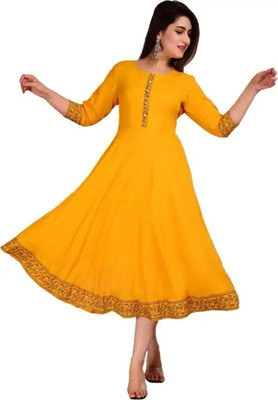 NUPITAL Flared/A-line Gown(Yellow)