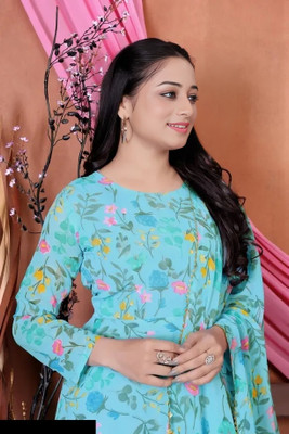 KAILASCREATION Anarkali Gown(Blue)
