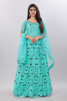 A To Z Cart Flared/A-line Gown(Light Blue)