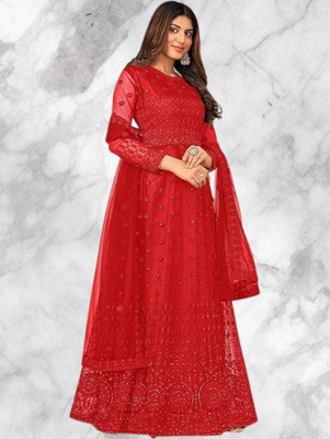 Kitvillaa Anarkali Gown(Red)