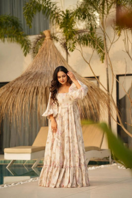 DHARMA ENTERPRISE Anarkali Gown(Multicolor)