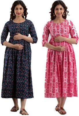 VAIDIKI Flared/A-line Gown(Pink)