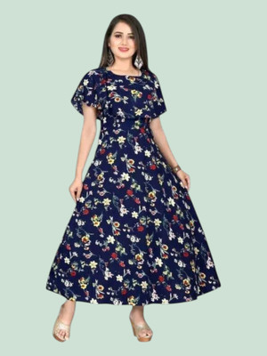 Db Fashion Vbz Flared/A-line Gown(Blue)