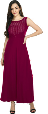 Piaro Flared/A-line Gown(Maroon)