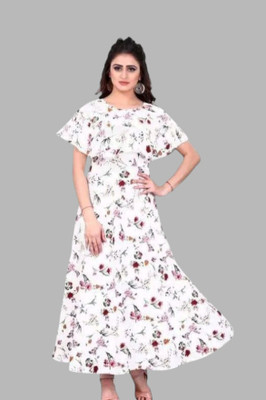 Db Fashion Rr Flared/A-line Gown(White)