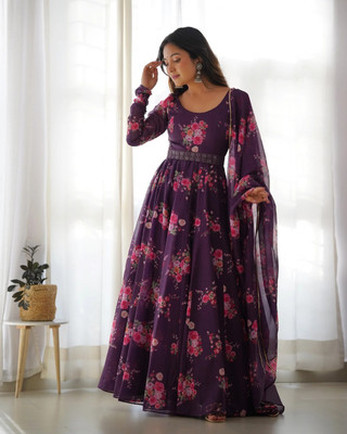 ShivWax Anarkali Gown(White)