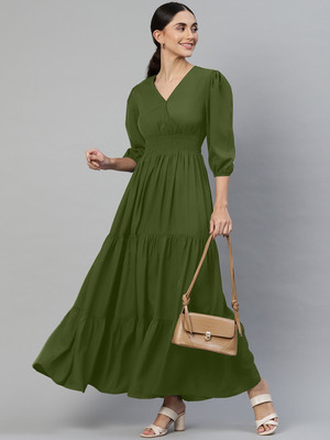 Femvy Anarkali Gown(Light Green)