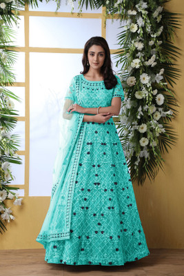 Julee Flared/A-line Gown(Light Blue)