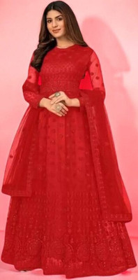 Kitvillaa Anarkali Gown(Red)