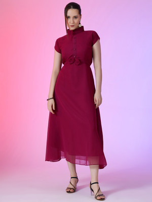 Classi Fashion Flared/A-line Gown(Maroon)