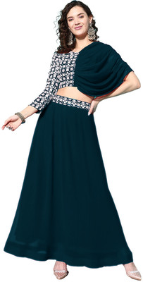 SANCIA Flared/A-line Gown(Dark Blue)