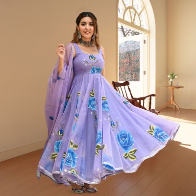 Kedar Fab Anarkali Gown(Purple)